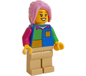 LEGO Vrouw met Vierkant Sweatshirt in Several Colors Minifiguur