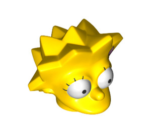 LEGO Lisa Simpson Hoofd met Breed Ogen en Bright Roze Boog (20624)