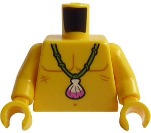 LEGO Geel Minifiguur Torso met Halsketting van Shipwreck Survivor (973)