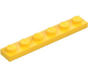 LEGO Geel Plaat 1 x 6 (3666)