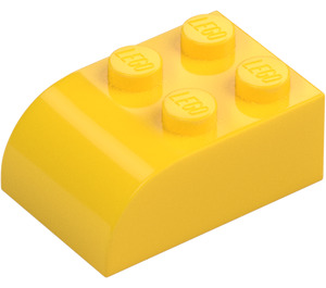 LEGO Geel Helling Steen 2 x 3 met Gebogen bovenkant (6215)