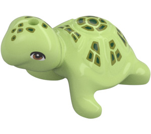 LEGO Schildpad (Walking) met Groen en Zwart Marks (11603 / 107103)