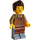 LEGO Barber - Reddish Bruin Apron Minifiguur