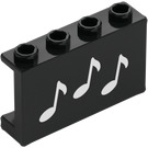 LEGO Paneel 1 x 4 x 2 met Wit Muziek Notes (14718)