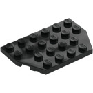 LEGO Zwart Wig Plaat 4 x 6 zonder Hoeken (32059 / 88165)