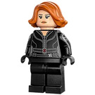 LEGO Zwart Widow met Kort haar en Eenvoudig Benen Minifiguur