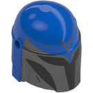 LEGO Helm met Zijkanten Gaten met Grey en Zwart Decoratie (3807)