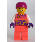 LEGO Boy met Koraalkleurig Torso, Benen en Magenta Sport Helm Minifiguur