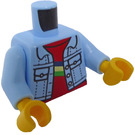 LEGO Boy met Bright Licht Blauw Jack Minifiguur Torso (973 / 76382)