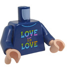 LEGO Minifiguur Torso met LOVE IS LOVE Shirt (973 / 76382)