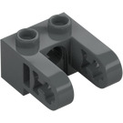 LEGO Steen 1 x 2 met Pin Gat en 2 Halve Balk Kant Extensions met Asgat (49132 / 85943)