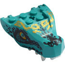 LEGO Drakenkop Upper Kaak met Gold Tribal Tattoos en Zwart Scales (71545 / 72362)