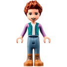 LEGO Ethan met Turquoise en Paars Hoodie en Bruin Boots Minifiguur