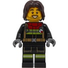 LEGO Brandweerman met Dark Bruin Haar Minifiguur