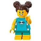 LEGO Meisje met Blauw swim trunks Minifiguur