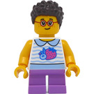 LEGO Meisje met Wit Striped Trui Minifiguur