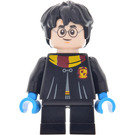 LEGO Harry Potter met Gryffindor Robe Clasped en Korte benen met Donker azuurblauw Handen Minifiguur