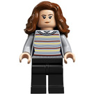 LEGO Hermione Granger met Grijs Striped Trui en Zwart Benen Minifiguur