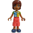 LEGO Leo (Geel/Donker azuurblauw/Limoen Shirt) Minifiguur