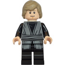 LEGO Luke Skywalker met Dark Stone Grijs Jedi Robe en Donker zandbruin Haar Minifiguur