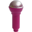 LEGO Microphone met Halve Metallic Zilver Top (21009 / 50511)