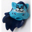 LEGO Leopard Hoofd met Lang Dark Blauw Haar