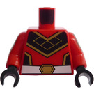 LEGO Minifiguur Torso met Super Warrior Decoratie met Rood decorated Armen en Zwart Handen (973)