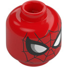 LEGO Spider-Man Hoofd met Groot Wit en Zilver Ogen (Verzonken solide nop) (3626 / 78941)