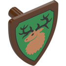 LEGO Schild - Driehoekig met Deer Decoratie (3846 / 69360)