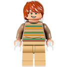 LEGO Ron Weasley met Donker zandbruin Striped Trui Minifiguur