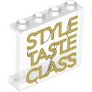 LEGO Paneel 1 x 4 x 3 met 'STYLE TASTE CLASS' met zijsteunen, holle noppen (35323 / 78504)