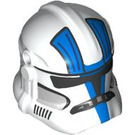 LEGO Clone Trooper Helm met Gaten met Blauw Strepen en Grijs (11217 / 100512)