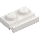 LEGO Wit Plaat 1 x 2 met Deur spoor (32028)