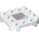 LEGO Plaat 4 x 4 x 0.7 met Afgeronde hoeken en Empty Middle met Cloud Scanner Code (66792 / 69465)