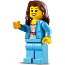 LEGO Vrouw met Blauw Jack met Bloemen Minifiguur