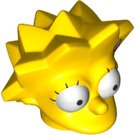 LEGO Lisa Simpson Hoofd met Breed Ogen en Bright Roze Boog (20624)