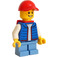 LEGO Billy - Blauw Vest en Rood Rugzak Minifiguur