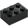 LEGO Zwart Steen 2 x 3 (3002)