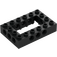 LEGO Zwart Steen 4 x 6 met Open Midden 2 x 4 (32531 / 40344)