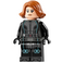 LEGO Zwart Widow met Kort haar met Printed Benen en Licht Blauw Trim Minifiguur