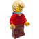 LEGO Boy met Checked Rood Shirt en Rugzak Minifiguur