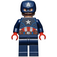 LEGO Kapitein America met Helm en Rood Handen Minifiguur