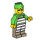 LEGO Crimineel met Prison Overalls en Groen Papier Hoed Minifiguur