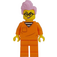 LEGO Boef met Roze Haar met Oranje Prison Pak Minifiguur