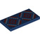 LEGO Donkerblauw Tegel 2 x 4 met Diamant Rug Patroon (78503 / 87079)