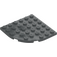 LEGO Donker steengrijs Plaat 6 x 6 Rond Hoek (6003)