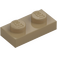 LEGO Donker zandbruin Plaat 1 x 2 (3023 / 28653)