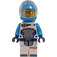 LEGO Vrouwelijk Astronaut met Donker azuurblauw Helm en Bril Minifiguur