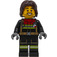 LEGO Brandweerman met Dark Bruin Haar Minifiguur