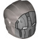 LEGO Effen zilver Helm met Glad Voorkant met Zilver Faceplate en Wit Ogen (28631 / 80747)